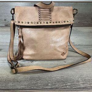 Patricia Nash Luzille Convertible Backpack Purse Handbag Beige Italian Leather